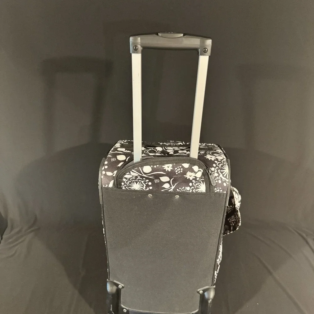 Thirty-one Rolling Duffle Weekender Carry On Suitcase Black Large Travel Floral